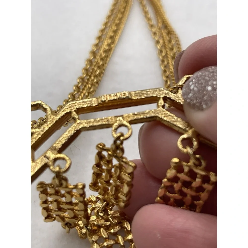 Asian Inspired 4 Strand Necklace With‎ Tassel 16